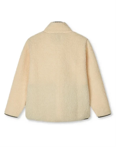 Mads Nørgaard Kids - Jeffo Teddy Fleece Jakke - Vanilla Custard
